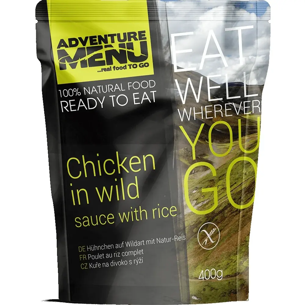 Adventure Menu Hähnchen nach Jägerart mit Reis Adventure Menu