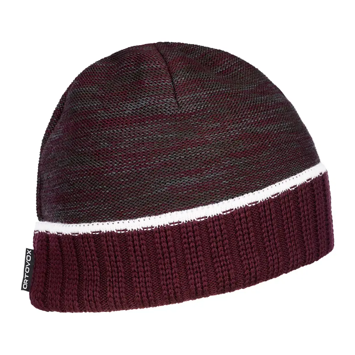 Mütze Ortovox Half Rib Beanie Dark wine