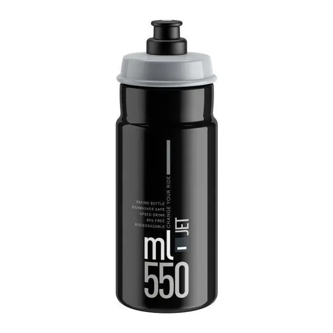 Elite Trinkflasche Elite Jet 22' schwarz/grau logo