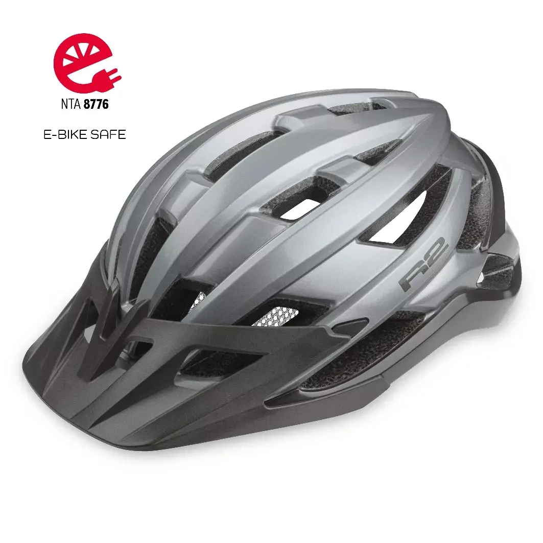 R2 Fahrradhelm R2 GUARD grau, schwarz