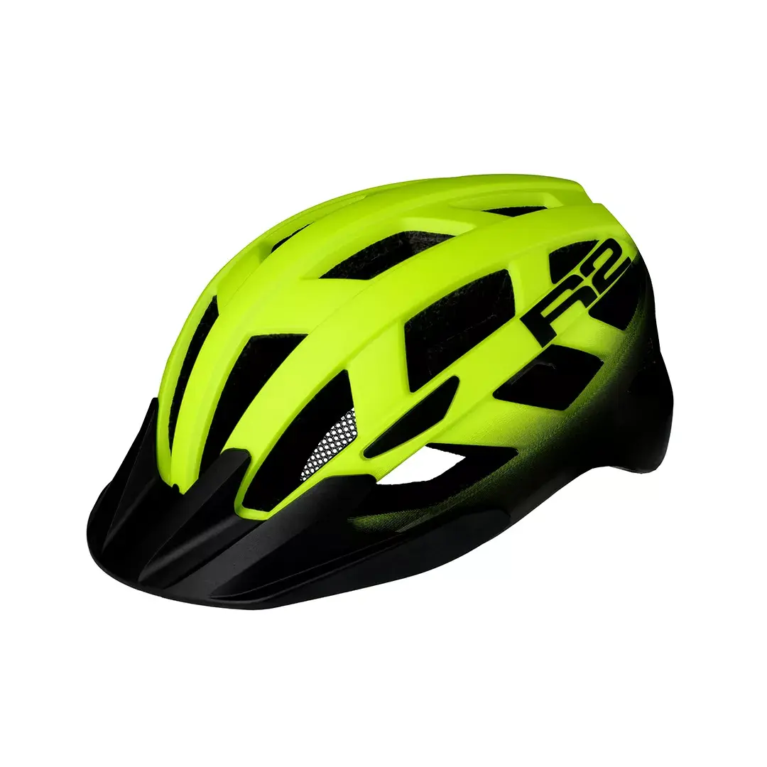 R2 Fahrradhelm R2 LUMEN neon gelb, schwarz