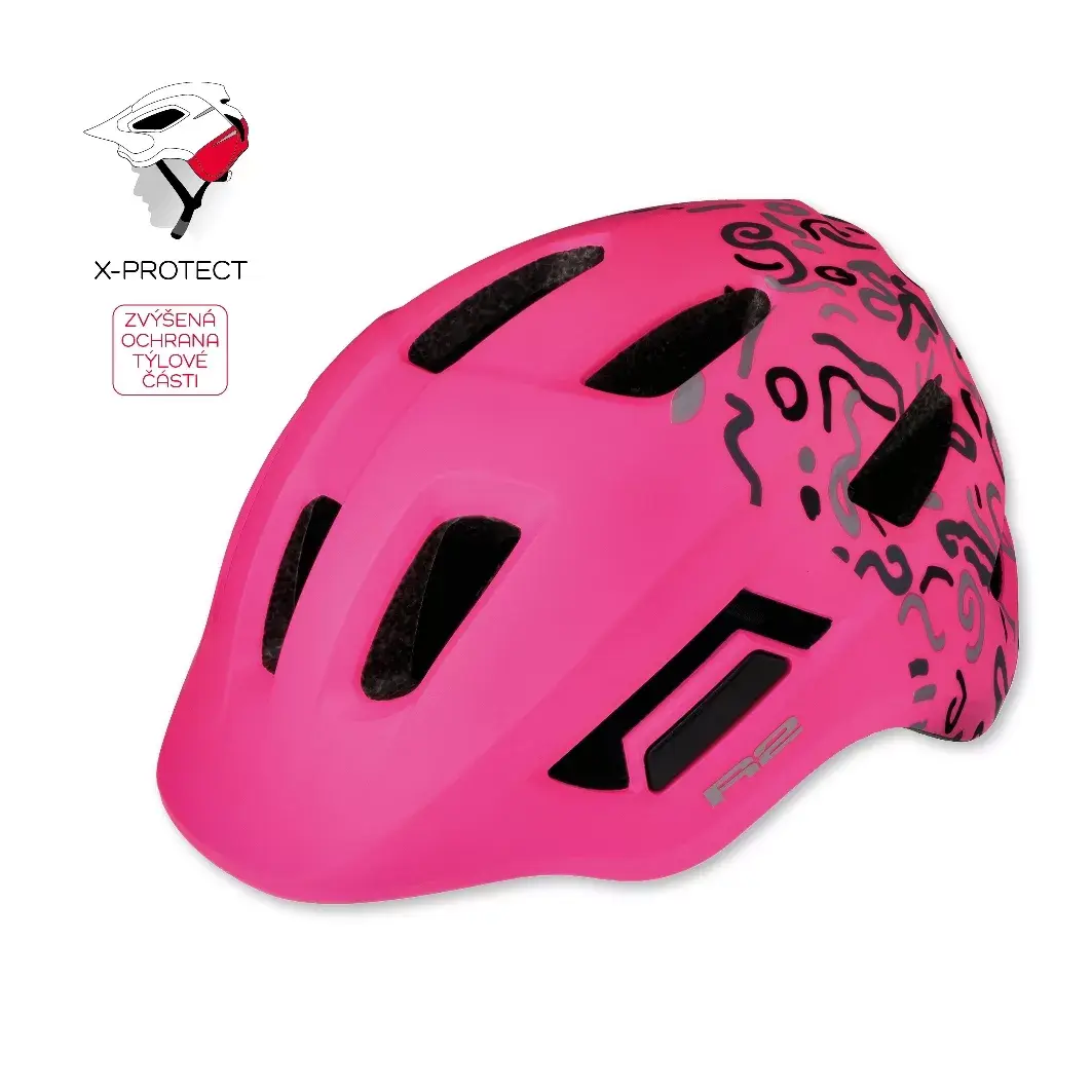 R2 Fahrradhelm R2 PULSE neon rosa, grau