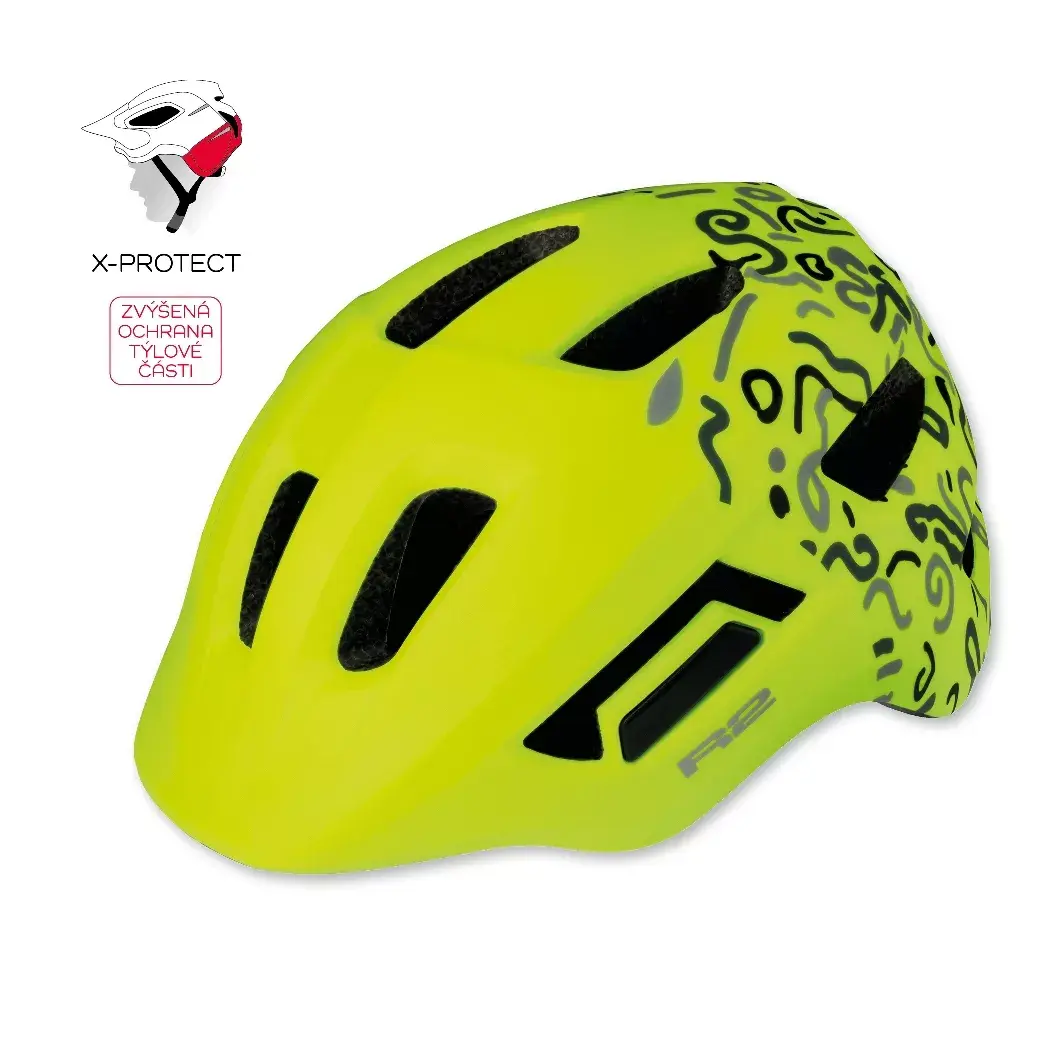 R2 Fahrradhelm R2 PULSE neon gelb, grau