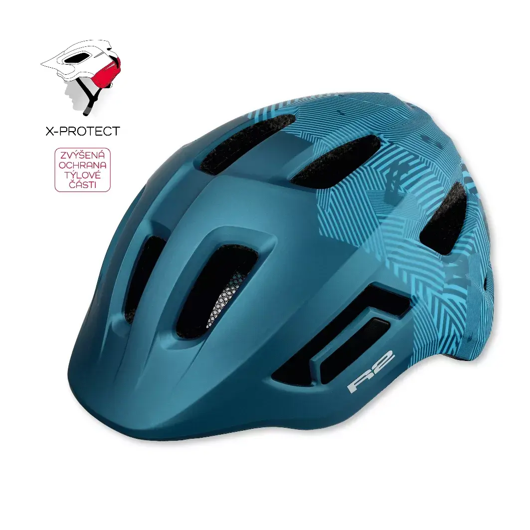 R2 Fahrradhelm R2 PULSE petrol blau, hellblau