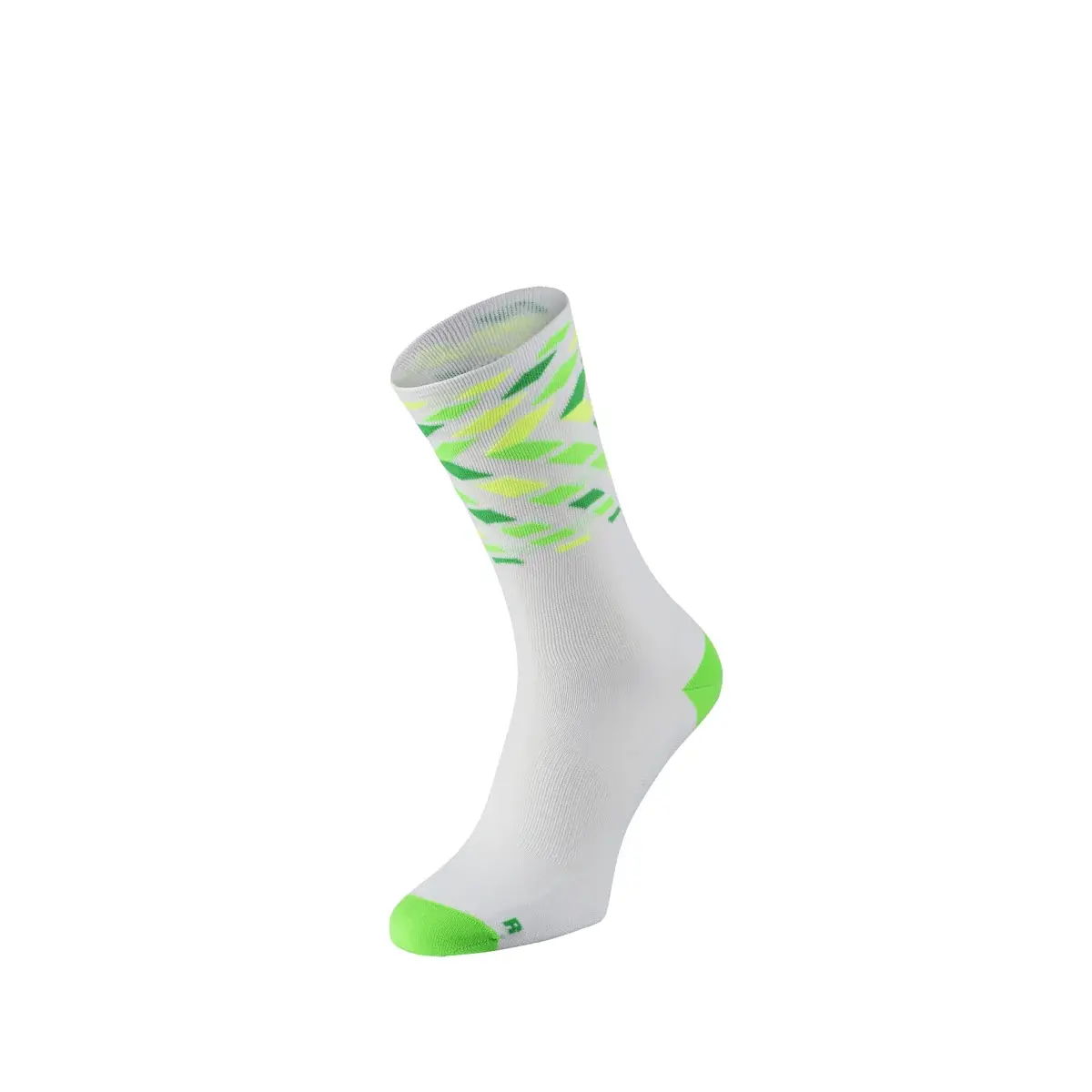 Radsocken R2 Forrest weiß, grün, gelb