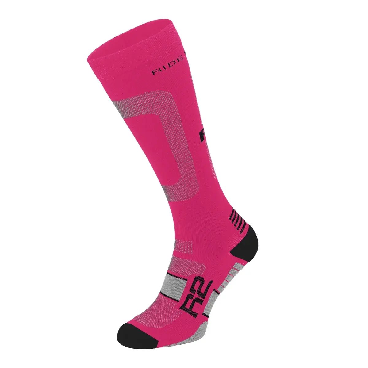 R2 Radsocken R2 Power rosa, grau, schwarz