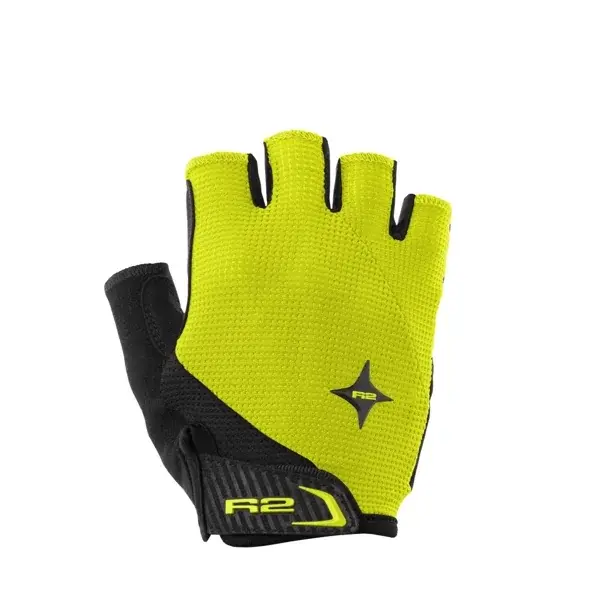 Fahrradhandschuhe R2 Ribbon 2.0 schwarz, neon gelb