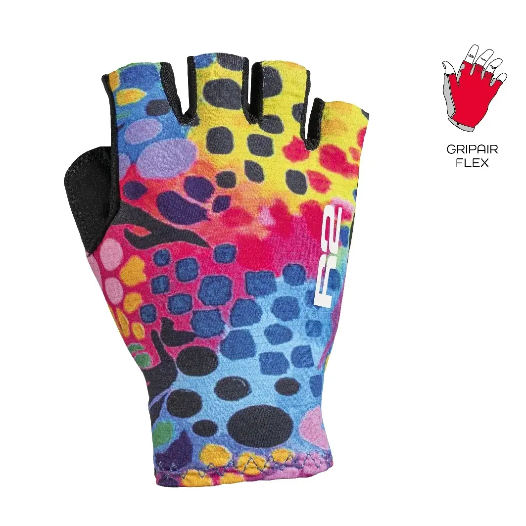 R2 Fahrradhandschuhe R2 Topas blau, gelb, rosa, schwarz