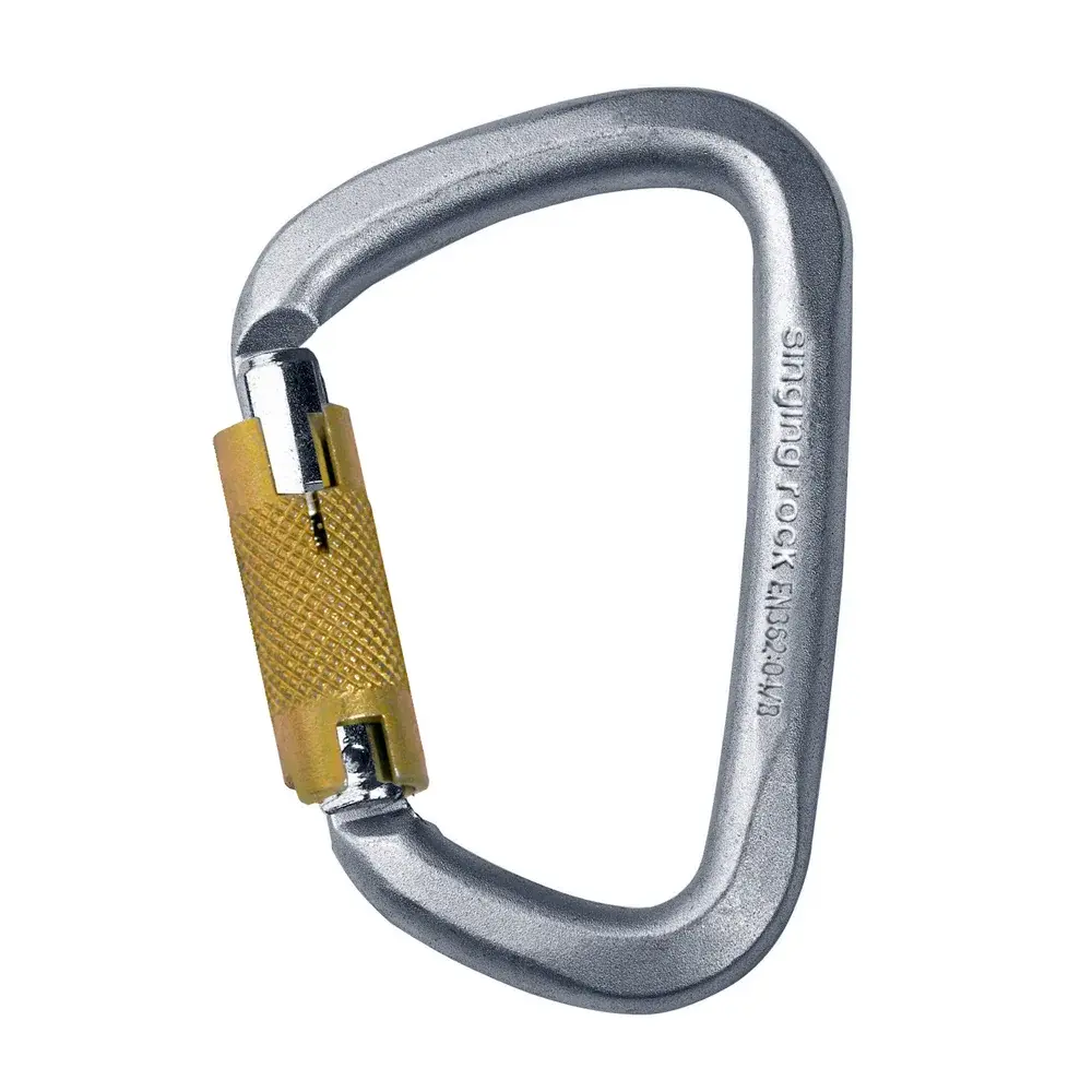 Singing Rock D-Karabiner Singing Rock Stahl TRIPLE LOCK 50kN