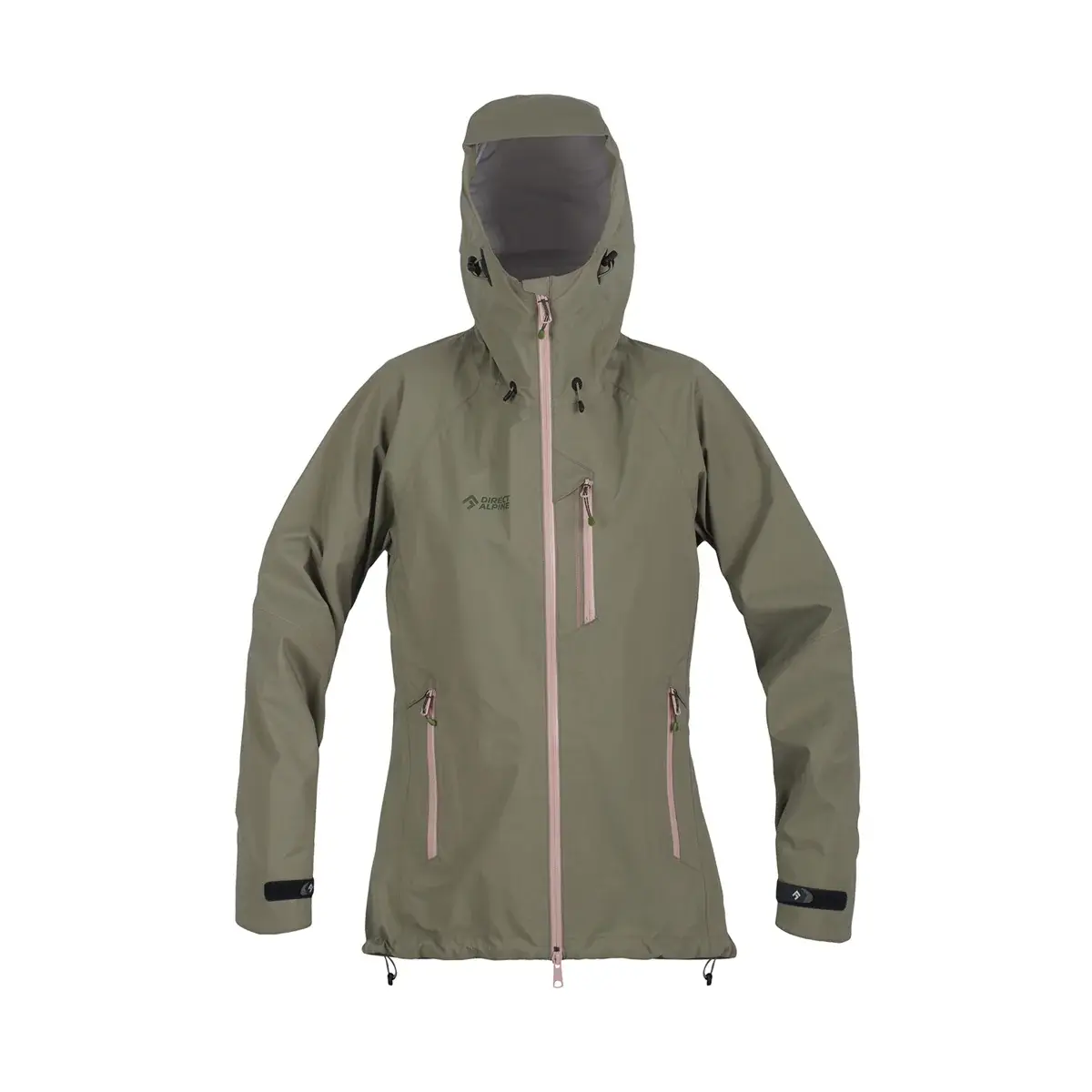Wasserdichte Damen-Hardshelljacke Direct Alpine Talung Lady 1.0 khaki/coral
