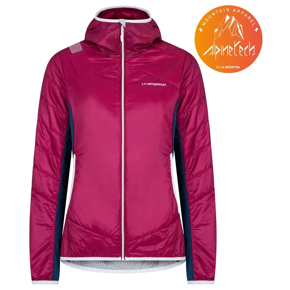 Damenjacke La Sportiva Aequilibrium Insulation Hoody red plum/opal