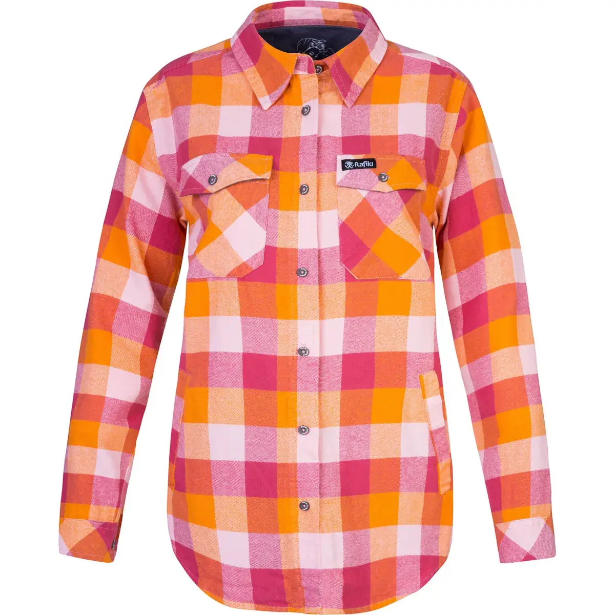 Damen-Flanellhemd Rafiki Mojarra orangeade plaid