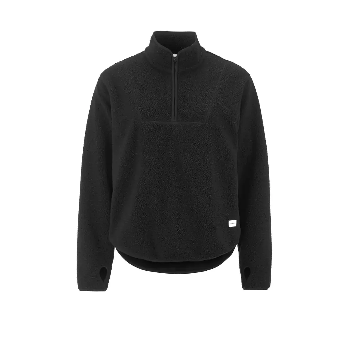 Damen-Sweatshirt Craft Join Pile Fleece schwarz