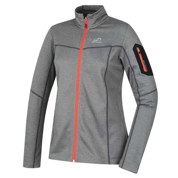 Hannah Atmungsaktives Damen-Sweatshirt mit Zip Hannah Thea light gray mel (coral)
