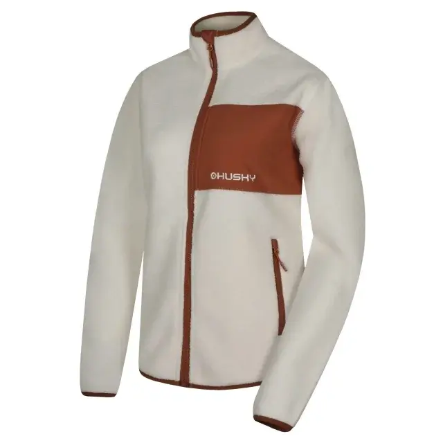 Damen-Sweatshirt Husky Addy zip L beige