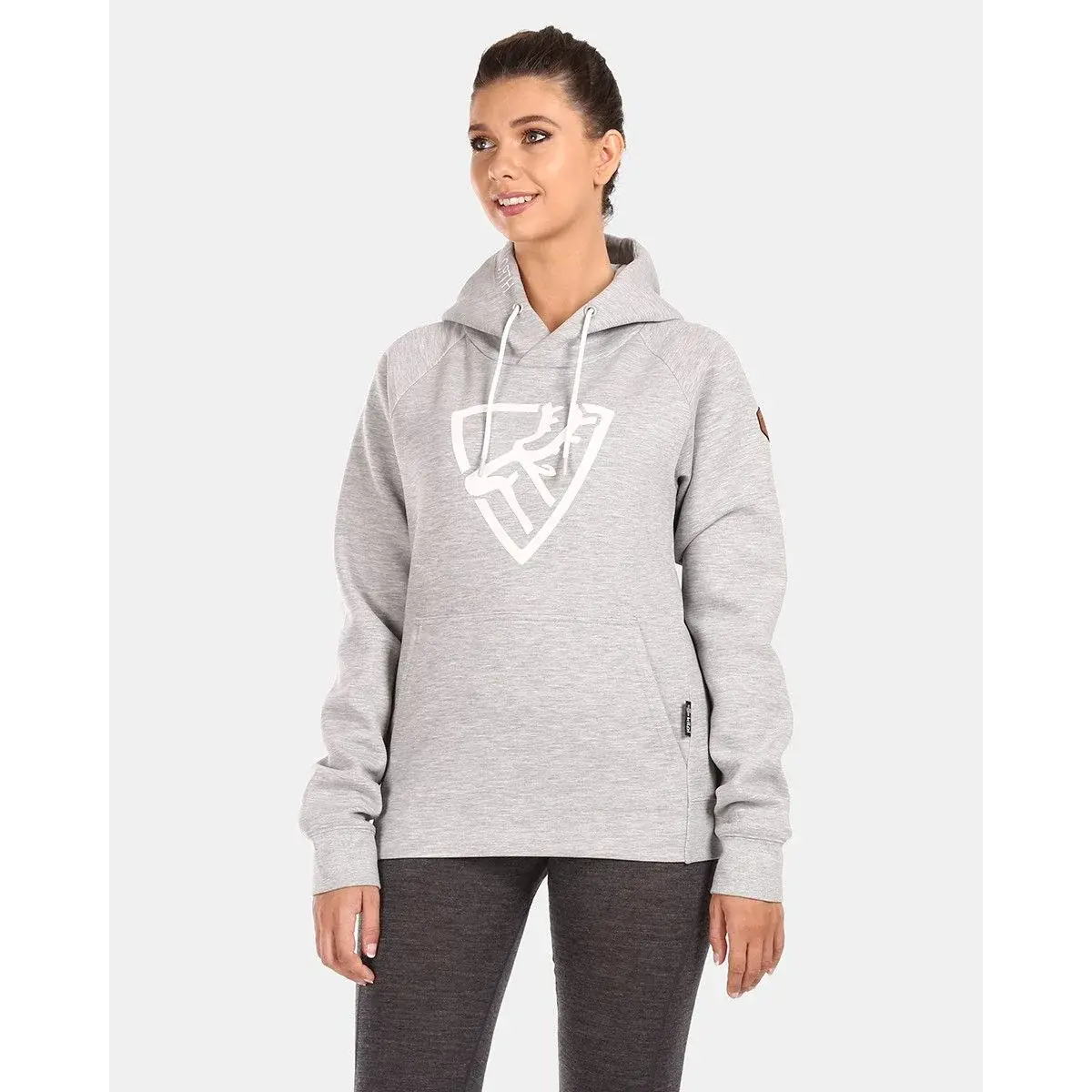 Damen-Baumwoll-Sweatshirt Kilpi Fjela-W hellgrau