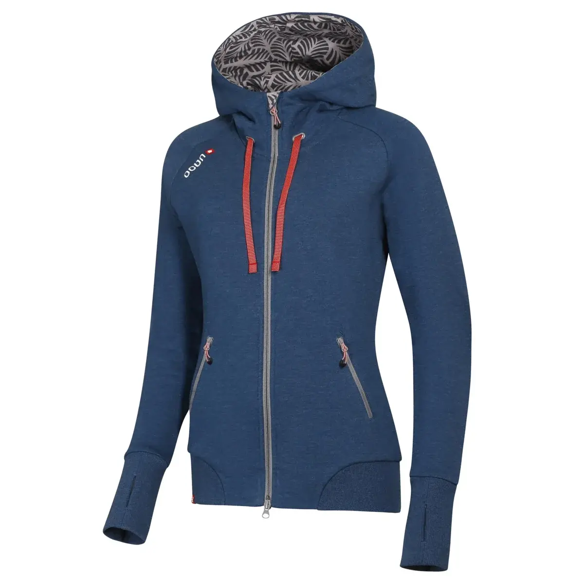 Dámská mikina Ocún Hoodie Zipper Women blue opal / silver scone
