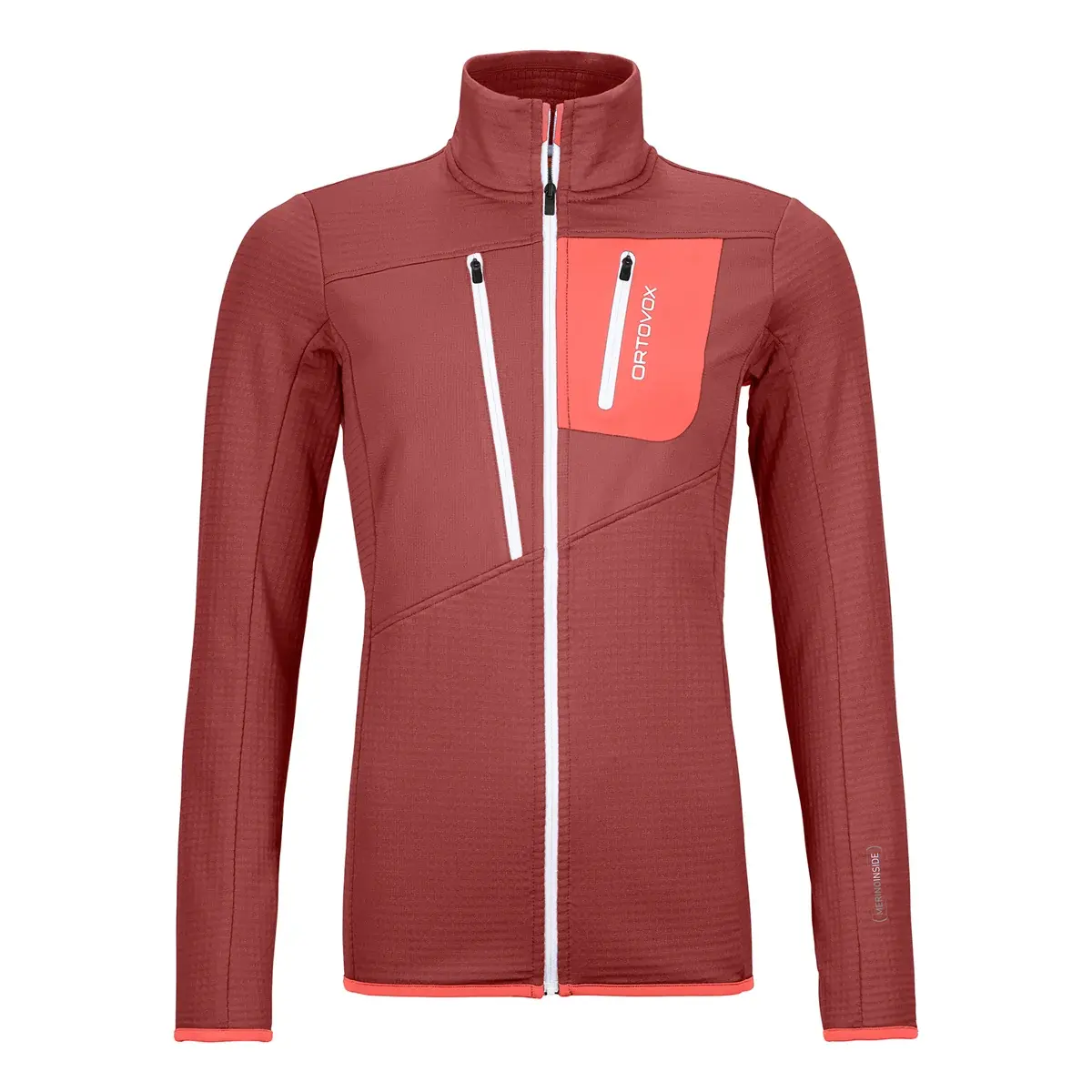 Damen-Fleecepullover Ortovox Fleece Grid Jacket Blush
