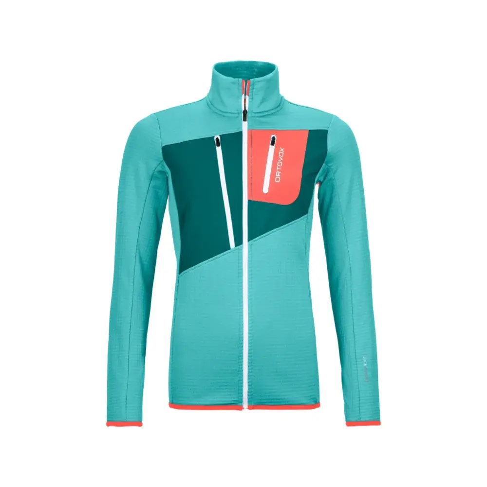 Damen-Sweatshirt Ortovox Fleece Grid Jacket W ice waterfall