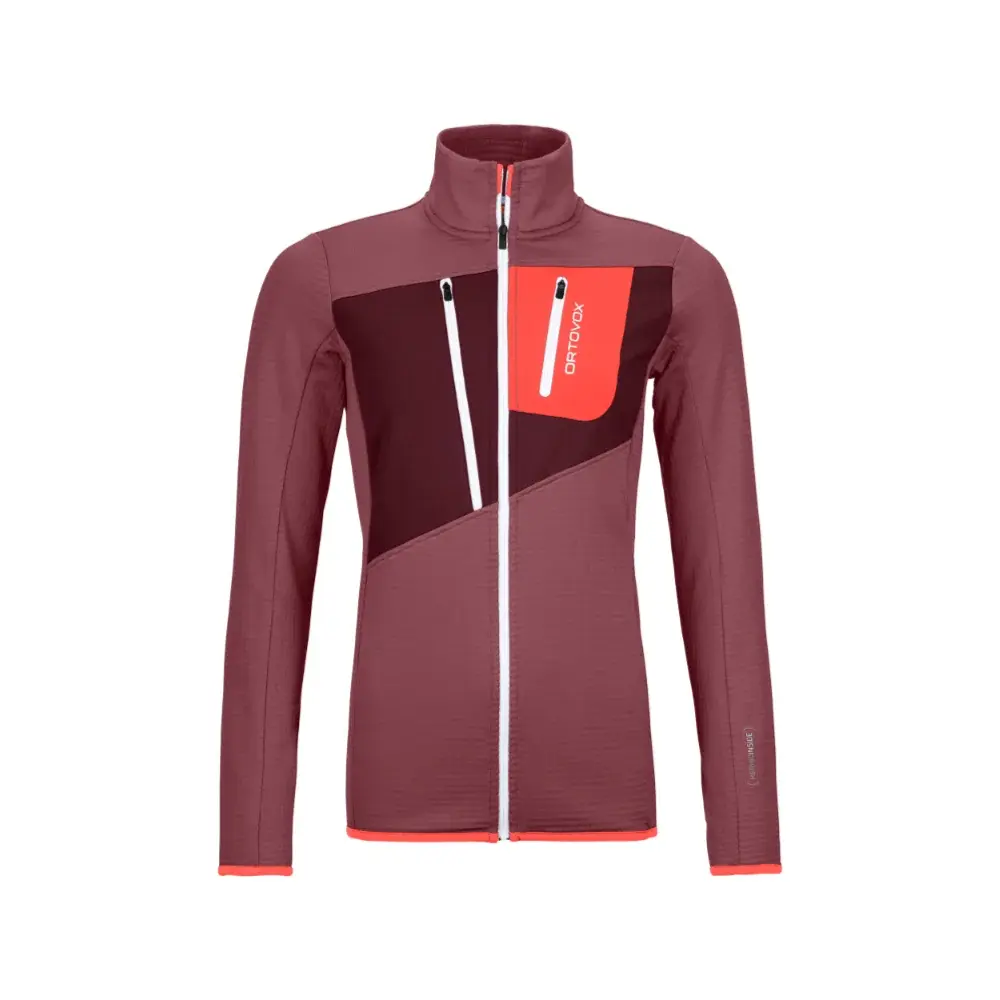 Damen-Sweatshirt Ortovox Fleece Grid Jacket W mountain rose