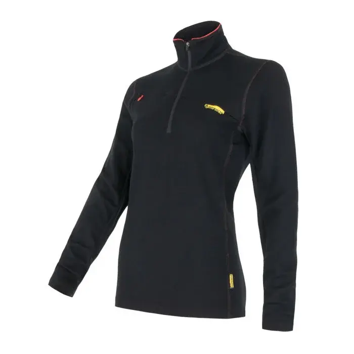 Sensor Damen-Funktionssweatshirt Sensor Merino Upper kurz zip schwarz