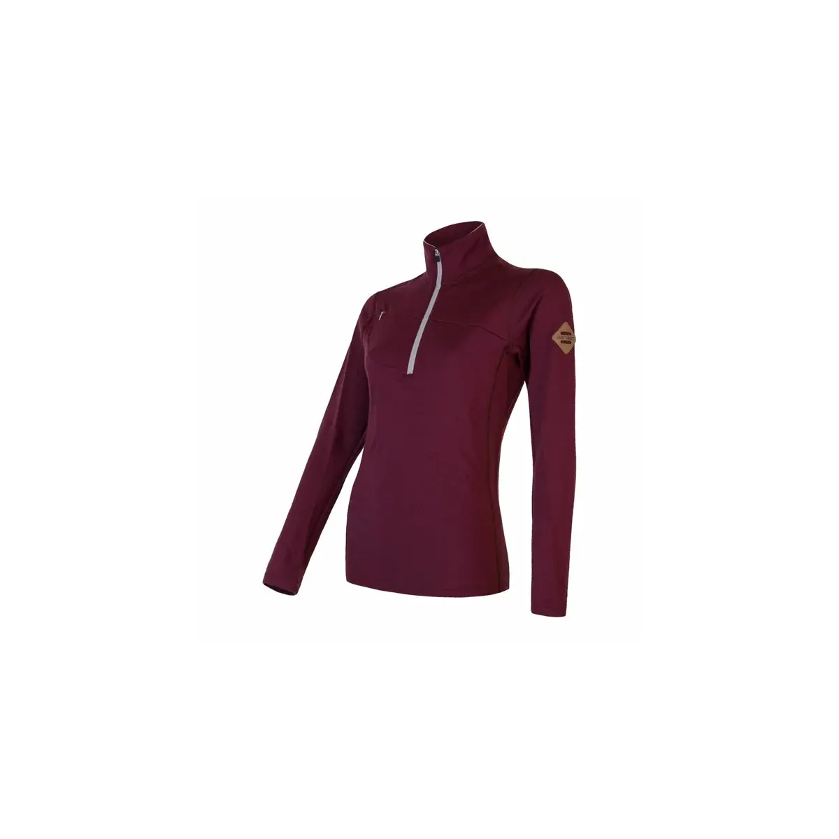 Damen-Funktionssweatshirt Sensor Merino Upper kurz zip port red