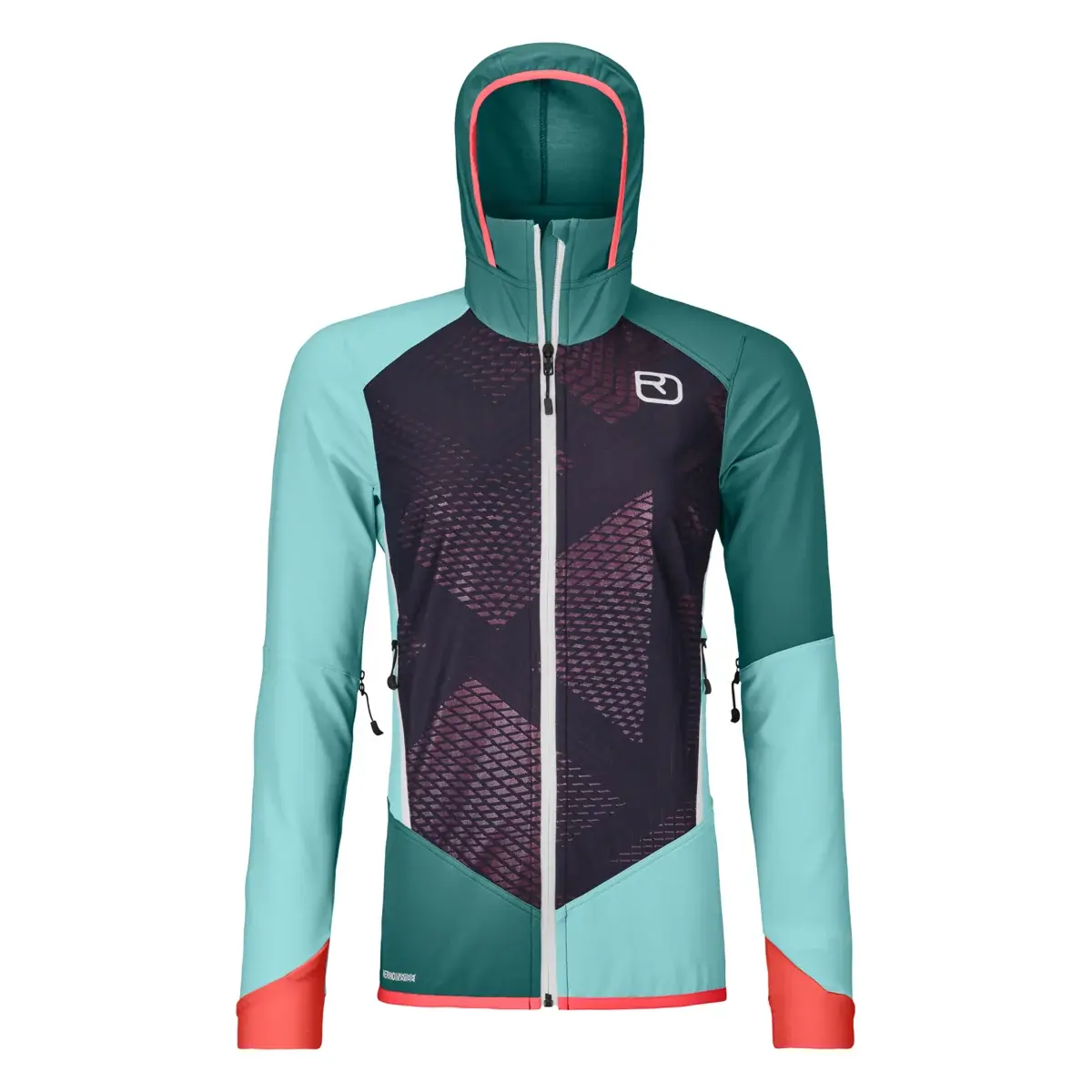 Damen-Skitouren-Softshelljacke Ortovox W's Col Becchei Jacket Ice waterfall