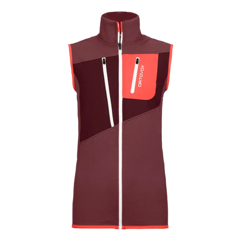 Dámská vesta Ortovox W's Fleece Grid Vest Mountain Rose