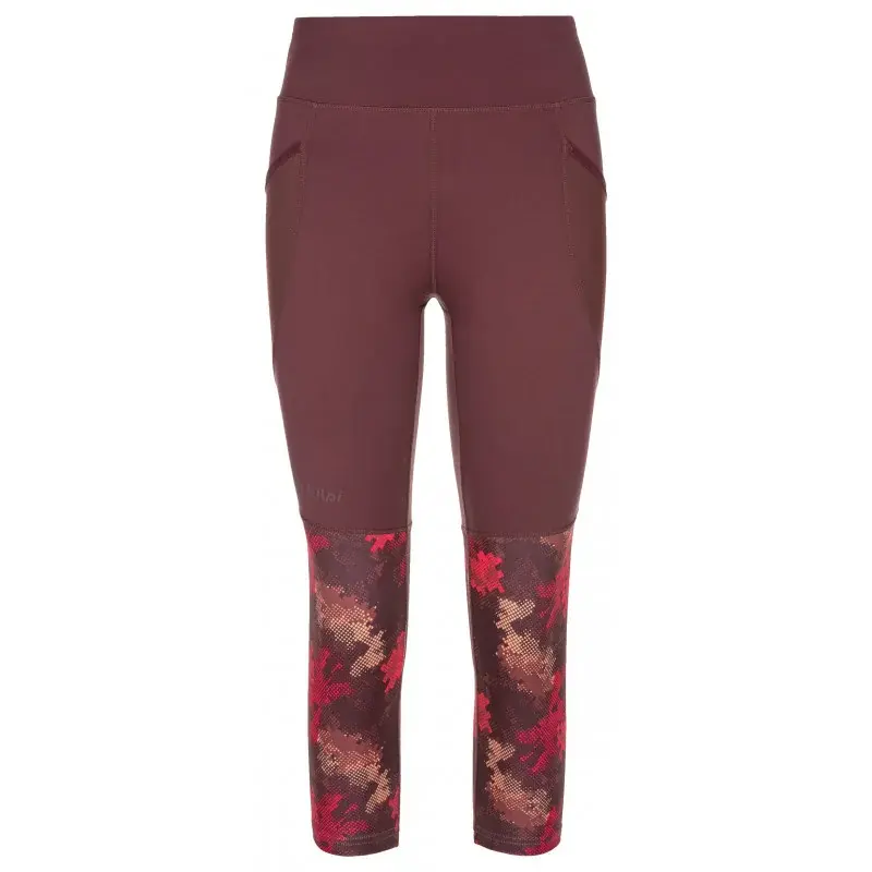 Kilpi Damen-3/4-Fitnessleggings Kilpi Solas-W Dunkelrot