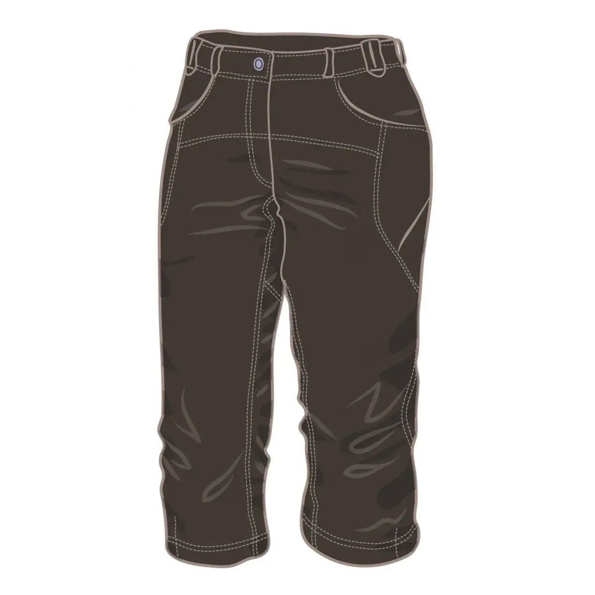 Warmpeace Damen-3/4-Hose Warmpeace Flash Lady black coffee