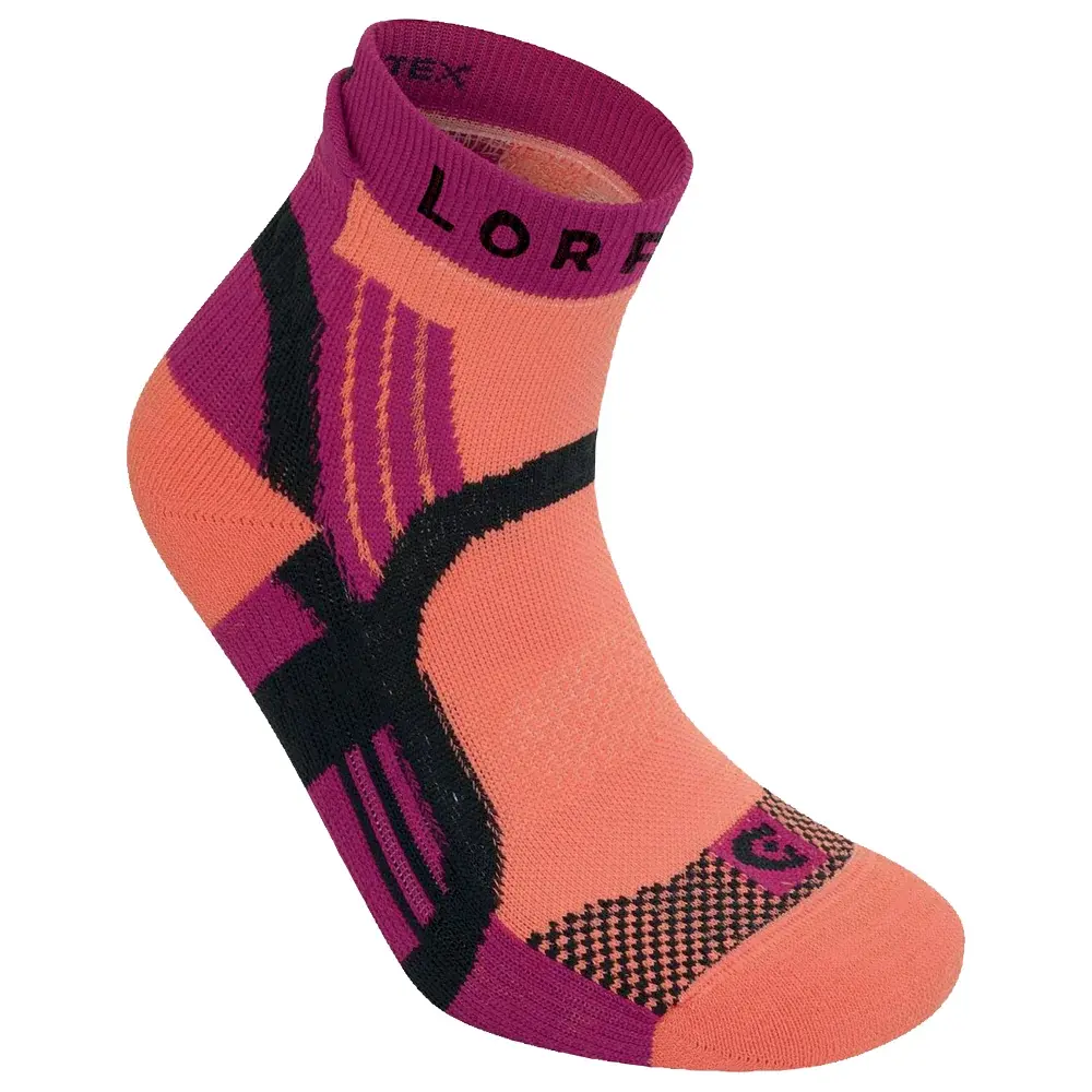 Damen-Laufsocken Lorpen T3 Trail Running Padded Eco 9028 CORAL