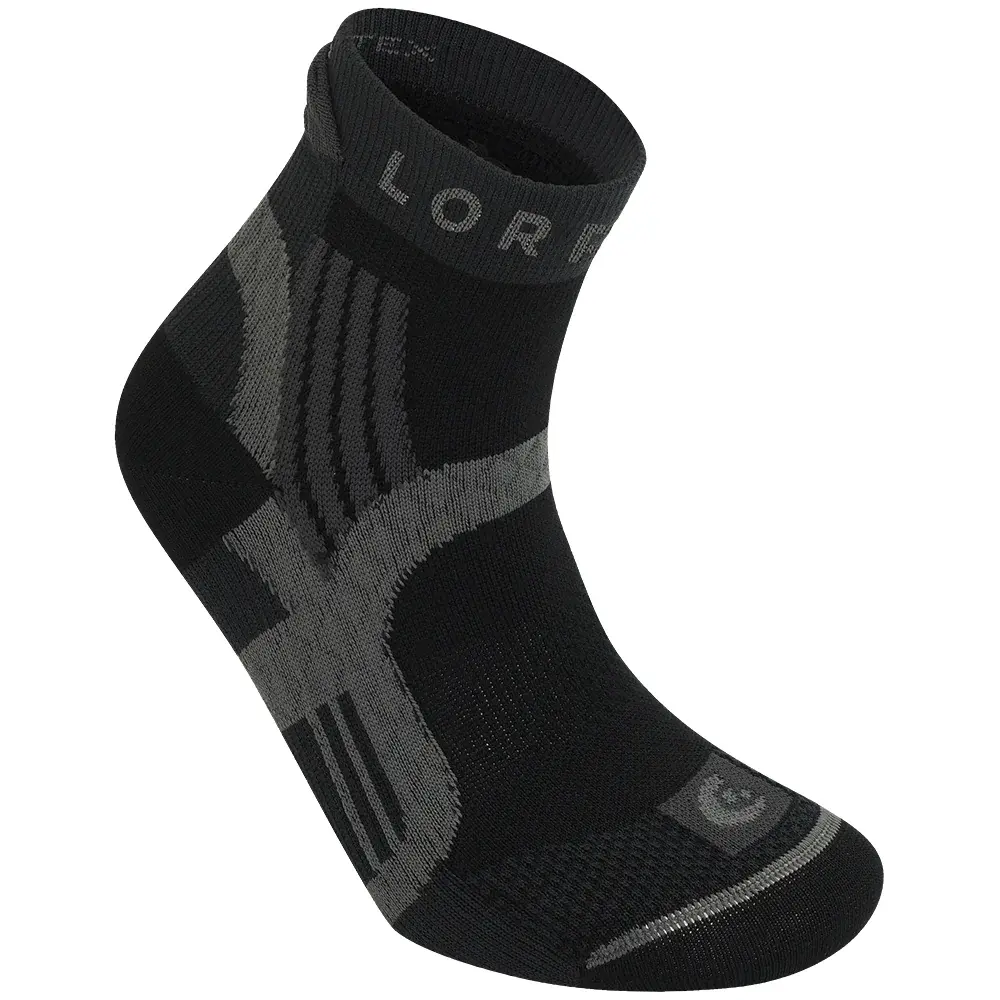 Damen-Laufsocken Lorpen Trail Running Eco 1887 TOTAL BLACK