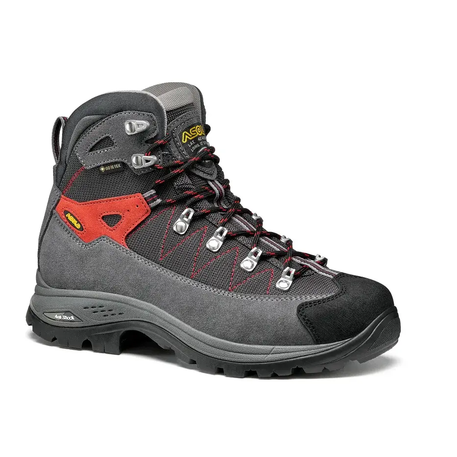 Asolo Damen-Wanderstiefel Asolo Finder GV ML grey/gunmetal/poppy red