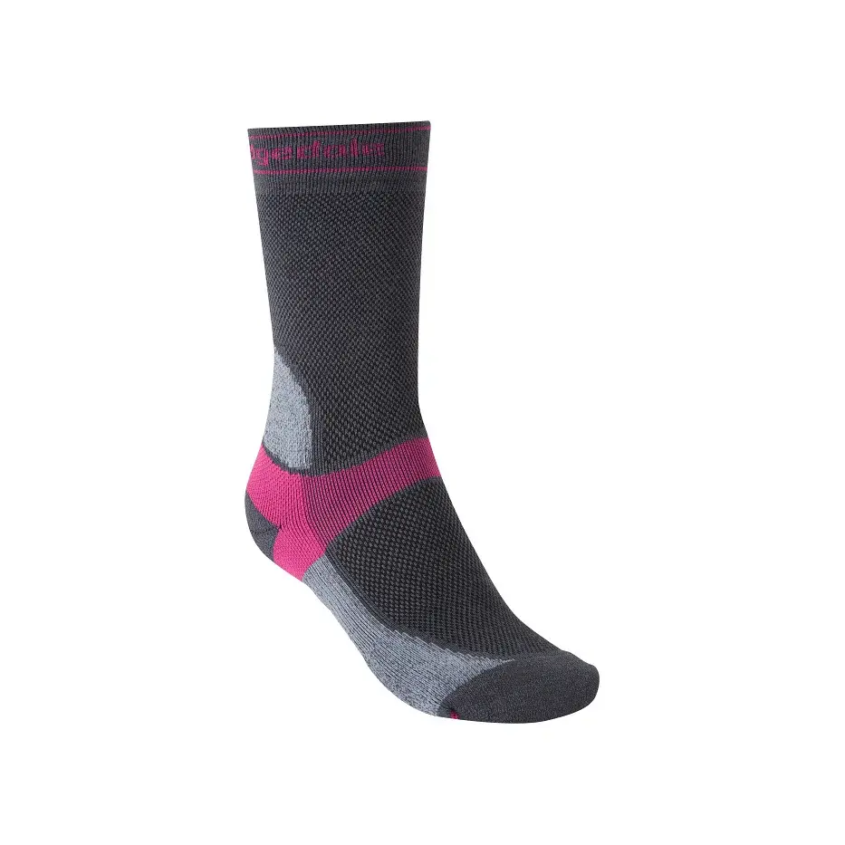 Bridgedale Damen-Radsocken Bridgedale MTB Summer Weight T2 Coolmax Sport Boot WMN dk.grey/pink