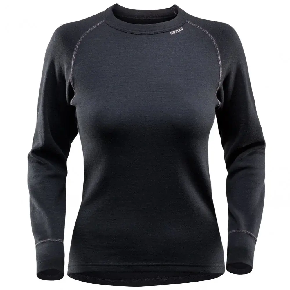 Damen-Merino-Funktionsshirt Devold Expedition Woman Shirt Black