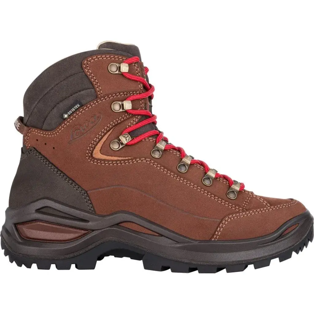 Lowa Damen-Wanderstiefel Lowa RENEGADE 100 GTX MID Ws mahagoni/red