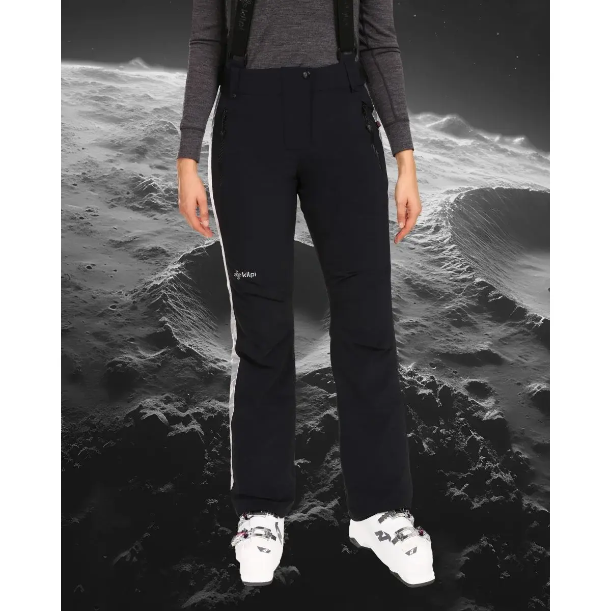 Damen-Skihose Kilpi LTD Themis Schwarz