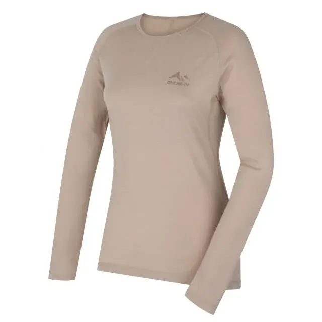 Damen-Merinoshirt Husky MEROW L beige, Größe