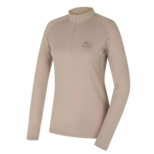 Husky Damen-Merinoshirt Husky MEROW ZIP L beige, Größe