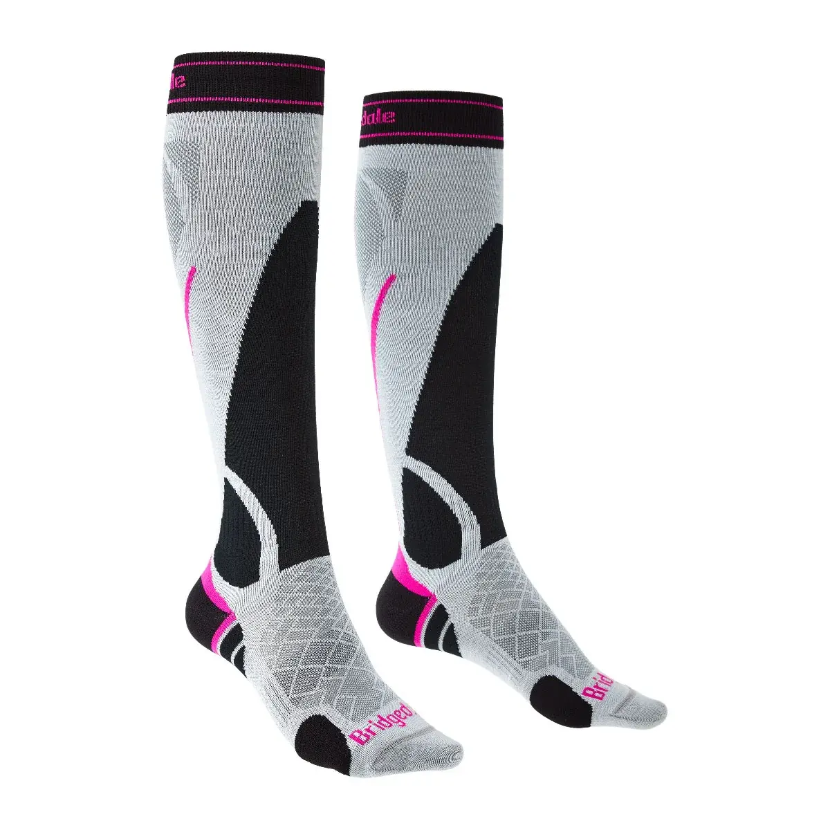 Bridgedale Damen-Kniestrümpfe Bridgedale Ski Lightweight silver/black/852