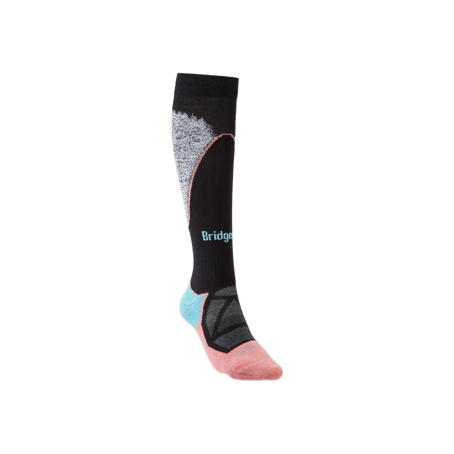 Damen-Skisocken Bridgedale Ski Midweight black/coral/227