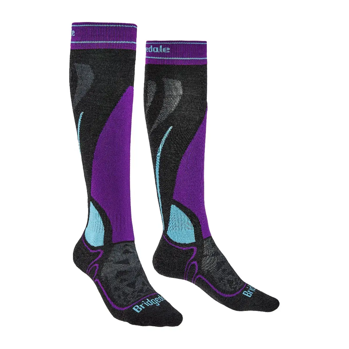 Damensocken Bridgedale Ski Midweight graphite/purple/134