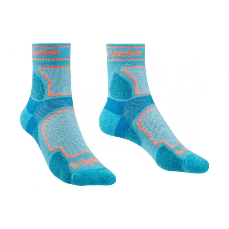 Damensocken Bridgedale Trail Run LW T2 MS 3/4 Crew Women´s blue