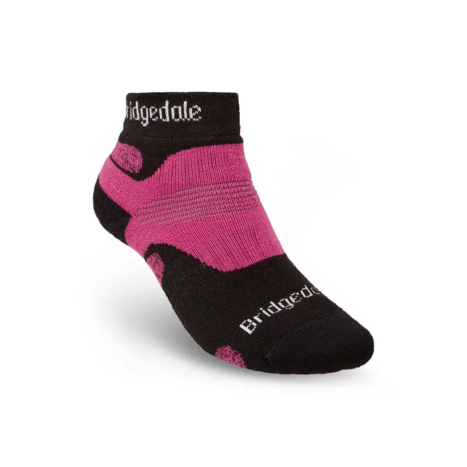 Damensocken Bridgedale Hike Midweight Performance Ankle Black/Pink