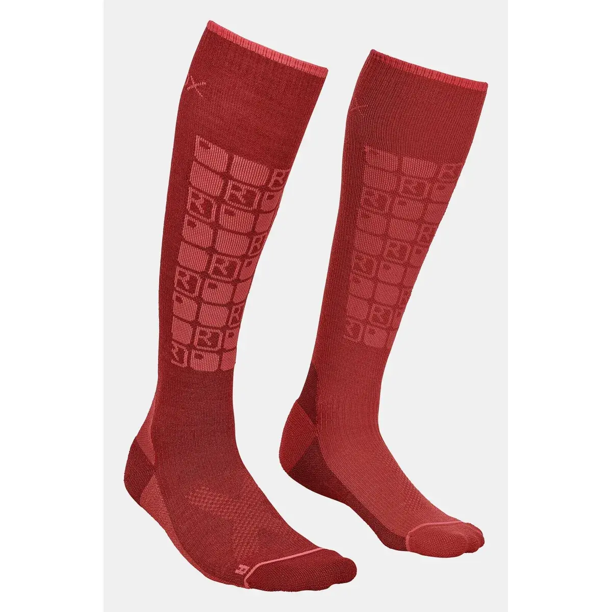Damensocken Ortovox Ski Compression Socks dark blood