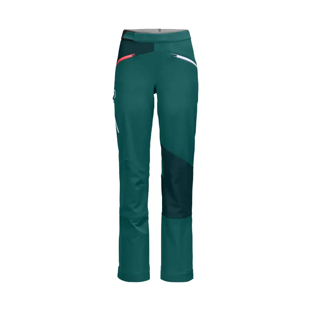 Damen-Softshell-Skitourenhose Ortovox W's Col Becchei Pants Pacific green