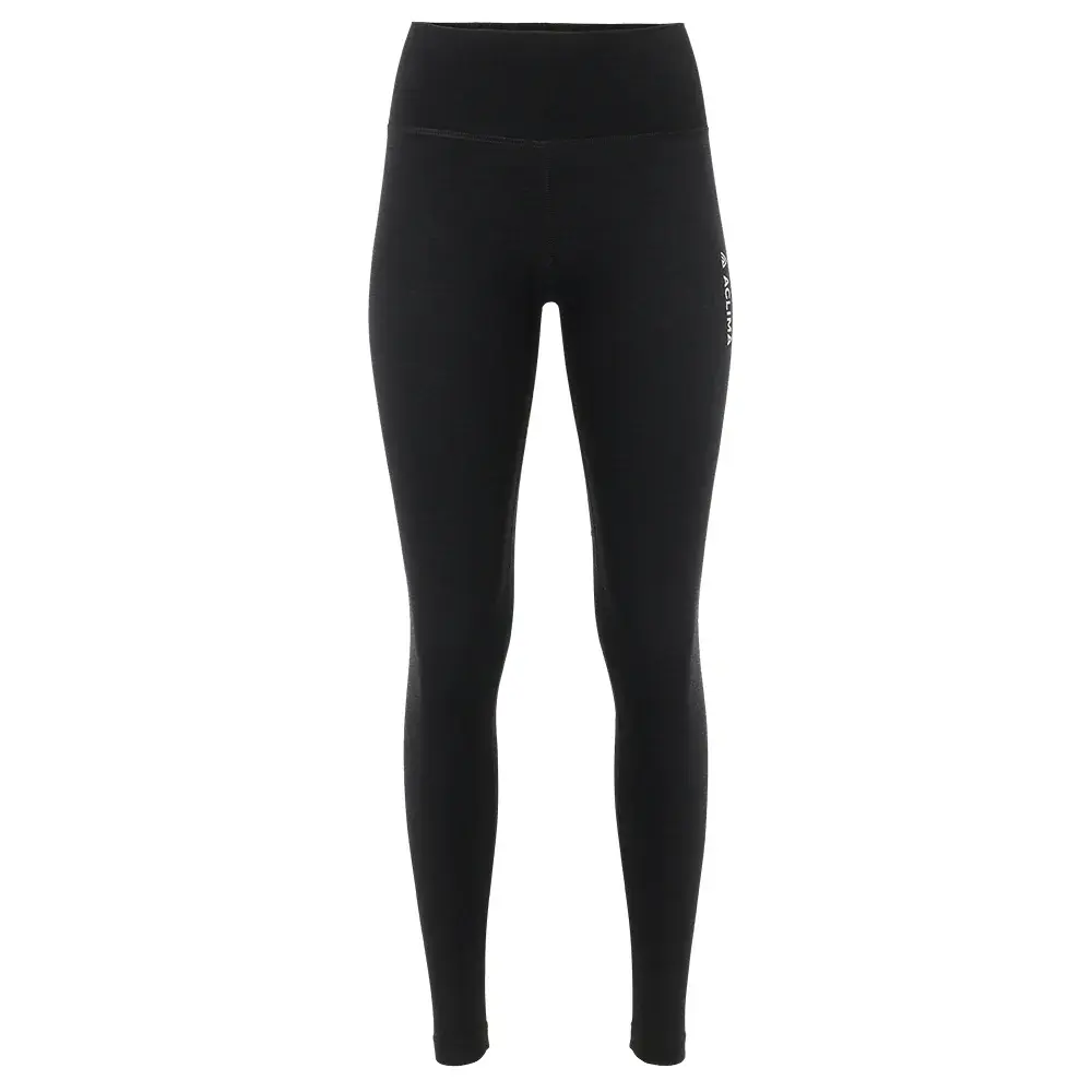 Aclima Damen-Thermounterhose Aclima WarmWool Longs High Waist jet black