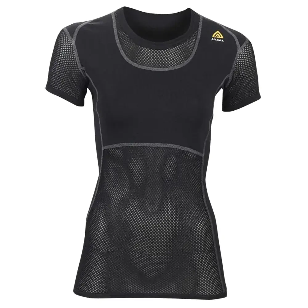 Damen-Thermoshirt Aclima WoolNet T-Shirt jet black