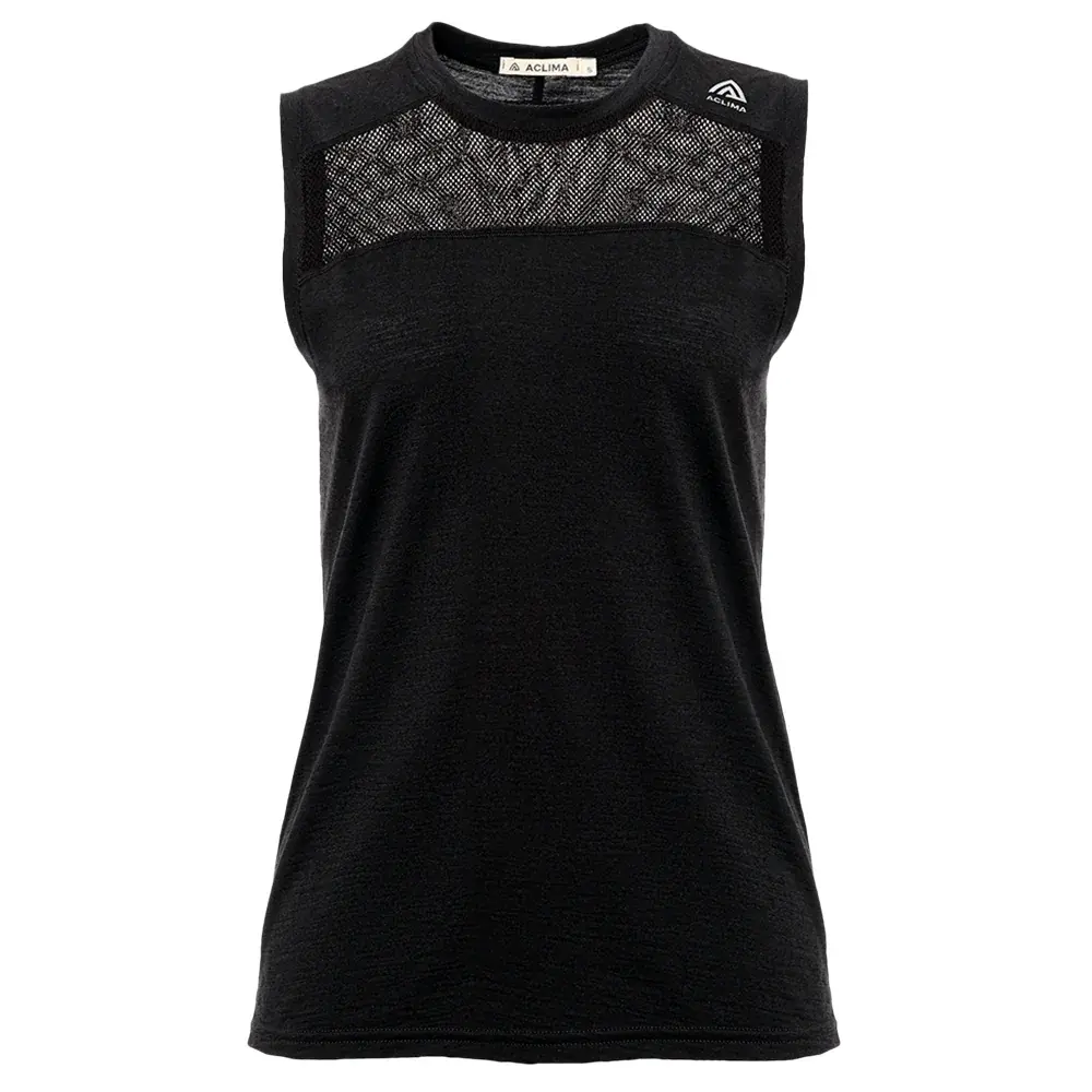 Damen-Tanktop Aclima LightWool Sports Singlet jet black
