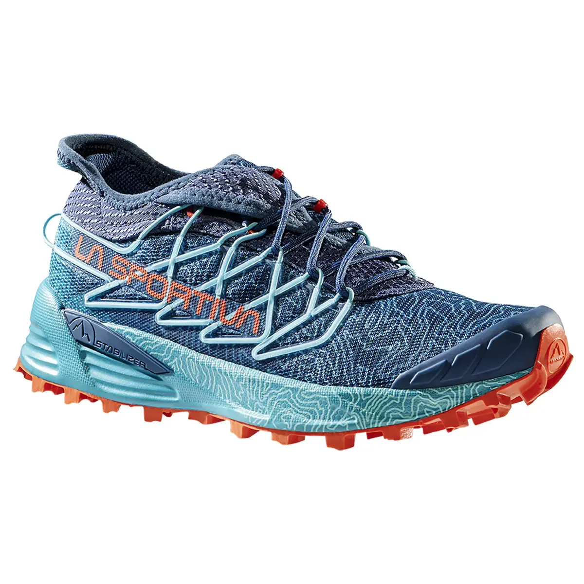 La Sportiva Damen-Trailschuhe La Sportiva Mutant Storm Blue/Cherry Tomato